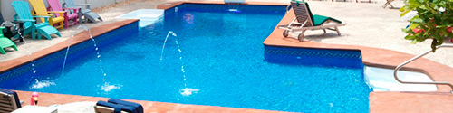 Lonas para piscinas de forma doble rectangular